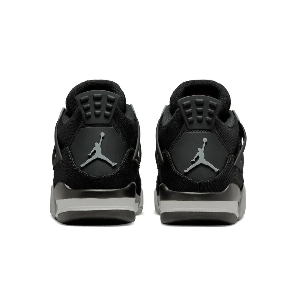 Jordan GS Retro 4 Black Canvas Air 0721